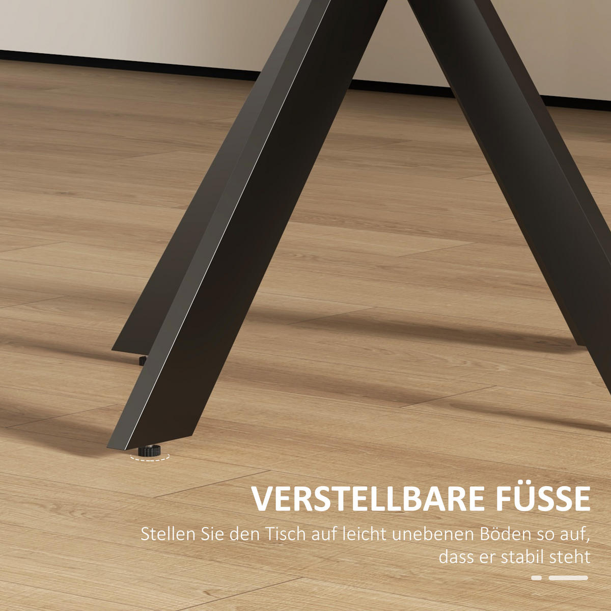 ESSTISCH 75 x 75 cm rund Küchentisch für 2-4 Personen mit Spinnenfuß Braun - Schwarz/Braun, Holzwerkstoff/Metall (75/75/75cm) - HOMCOM