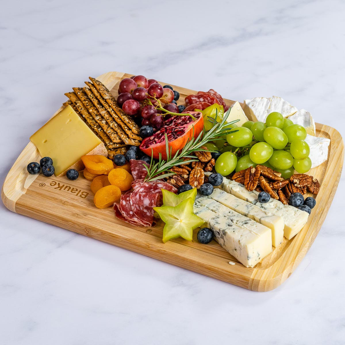 SCHNEIDEBRETT aus Holz mit Saftrille (37x29cm) - Beige, Holz (29.1/37cm) - BlauKe