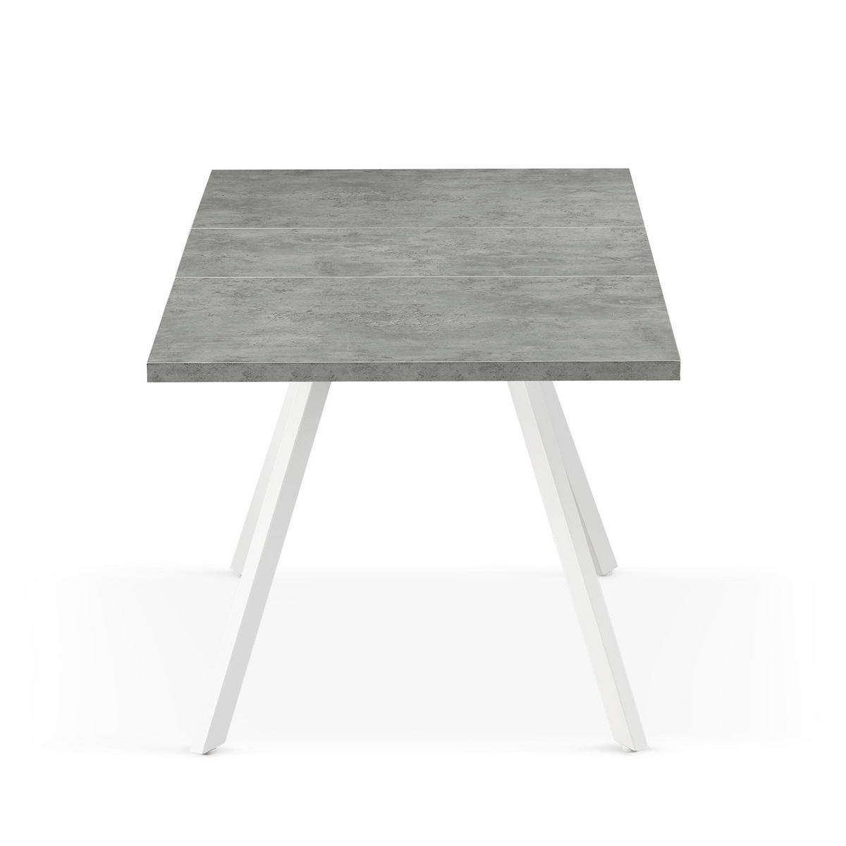 ESSTISCH SVEN 120-160/80/76 cm Beton - Anthrazit, Holz (80/120/76cm) - B&D Home