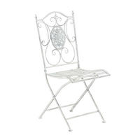 GARTENSTUHL Sidan antik weiß - Braun, Metall (42/49/91.5cm) - TPFGarden