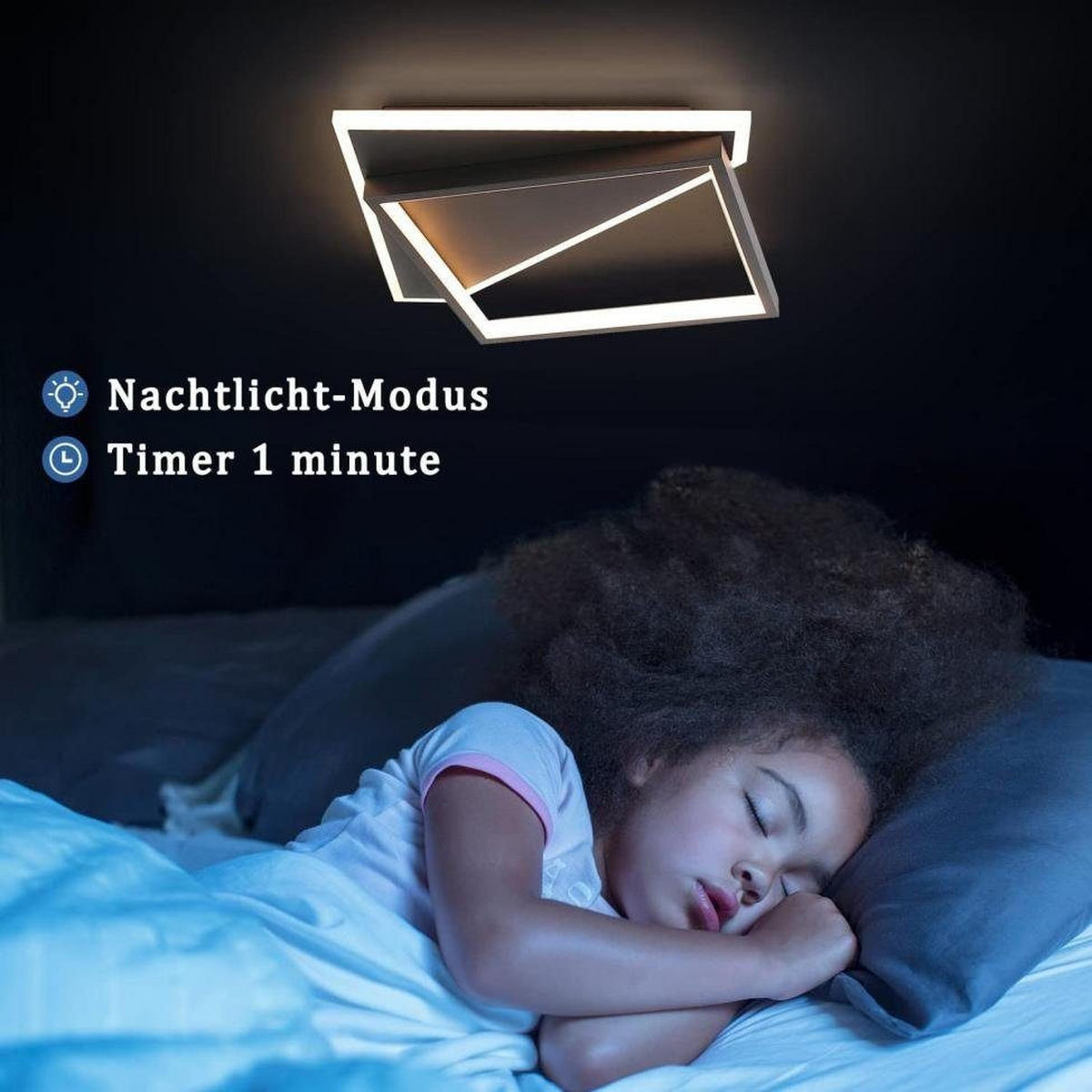 LED-DECKENLEUCHTE Alexander 35/35/5.5 cm - Schwarz, Metall (35/35/5.5cm) - Nettlife