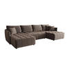 ECKSOFA mit Schlaffunktion ONIL U Monolith 15 - Braun, Textil (349/185cm) - Bedante
