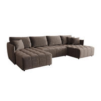 ECKSOFA mit Schlaffunktion ONIL U Monolith 15 - Braun, Textil (349/185cm) - Bedante
