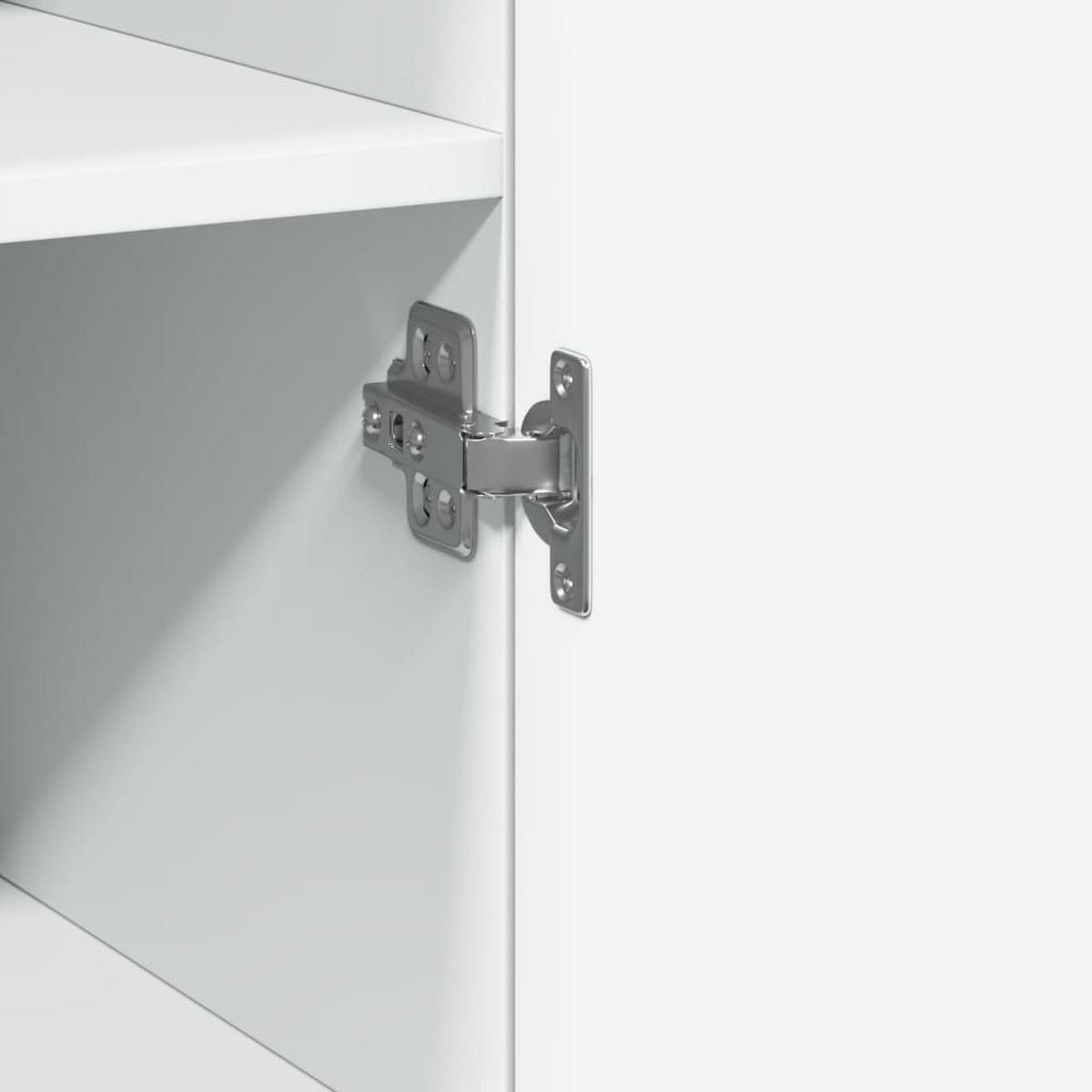 DREHTÜRENSCHRANK mit 6 Ablagen 40/42,5/185 cm aus Holzwerkstoff Weiß - Weiß, Holz (42.5/185/40cm) - vidaXL