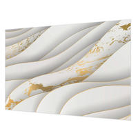 FOTOTAPETE 152x104 cm - Dynamische Muster - Weiß, Textil (152/104cm) - Wallfluent