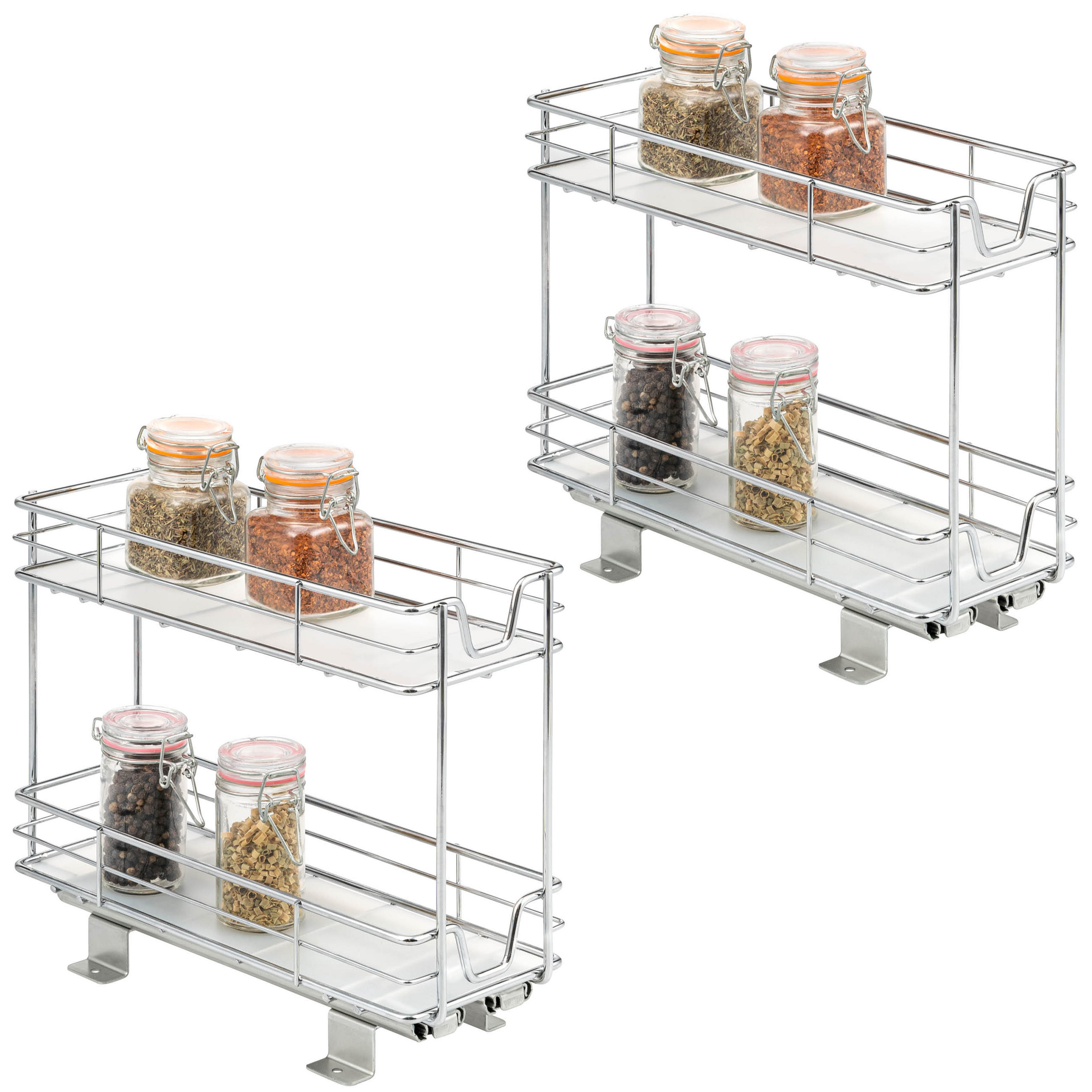 KORBAUSZUG (2er Set), 2-stöckig, Chrom - Silberfarben, Metall (11.5/23.5/29cm) - bremermann