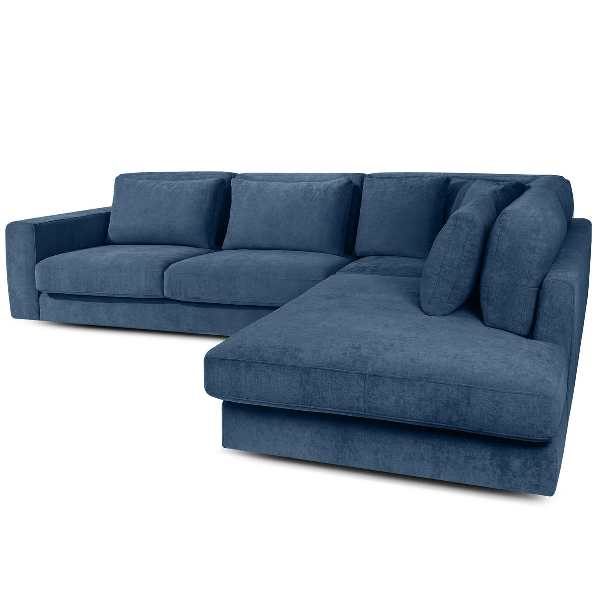 ECKSOFA rechts VERUS - Dunkelblau, Holz/Holzwerkstoff (297/248cm) - KONSIMO®