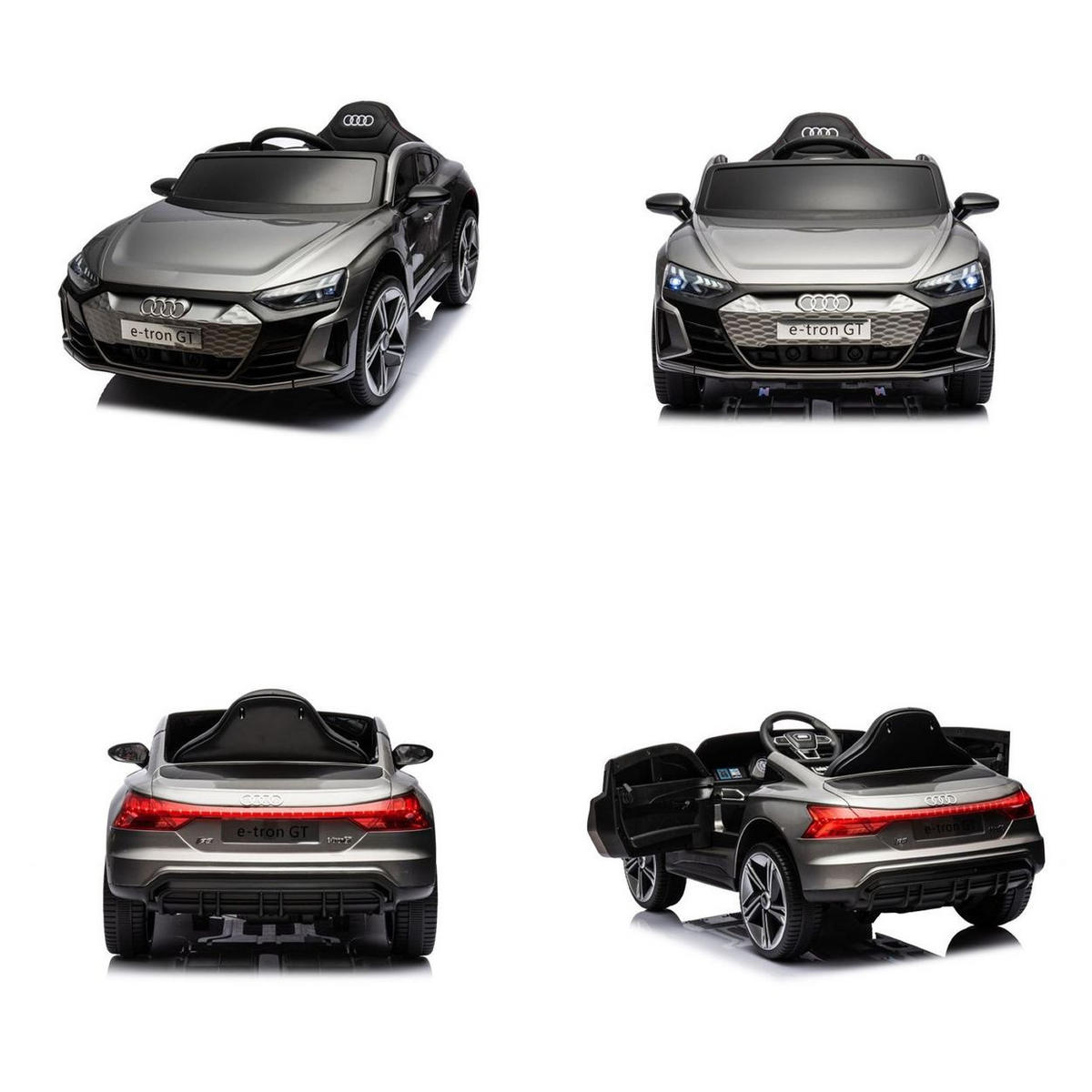 KINDER ELEKTROAUTO Audi E-Tron GT blau EVA-Reifen, Softstart, Stoßdämpfer, Fernbedienung, Musikfunktion - Blau, Kunststoff (115/56/40cm) - Es-Toys