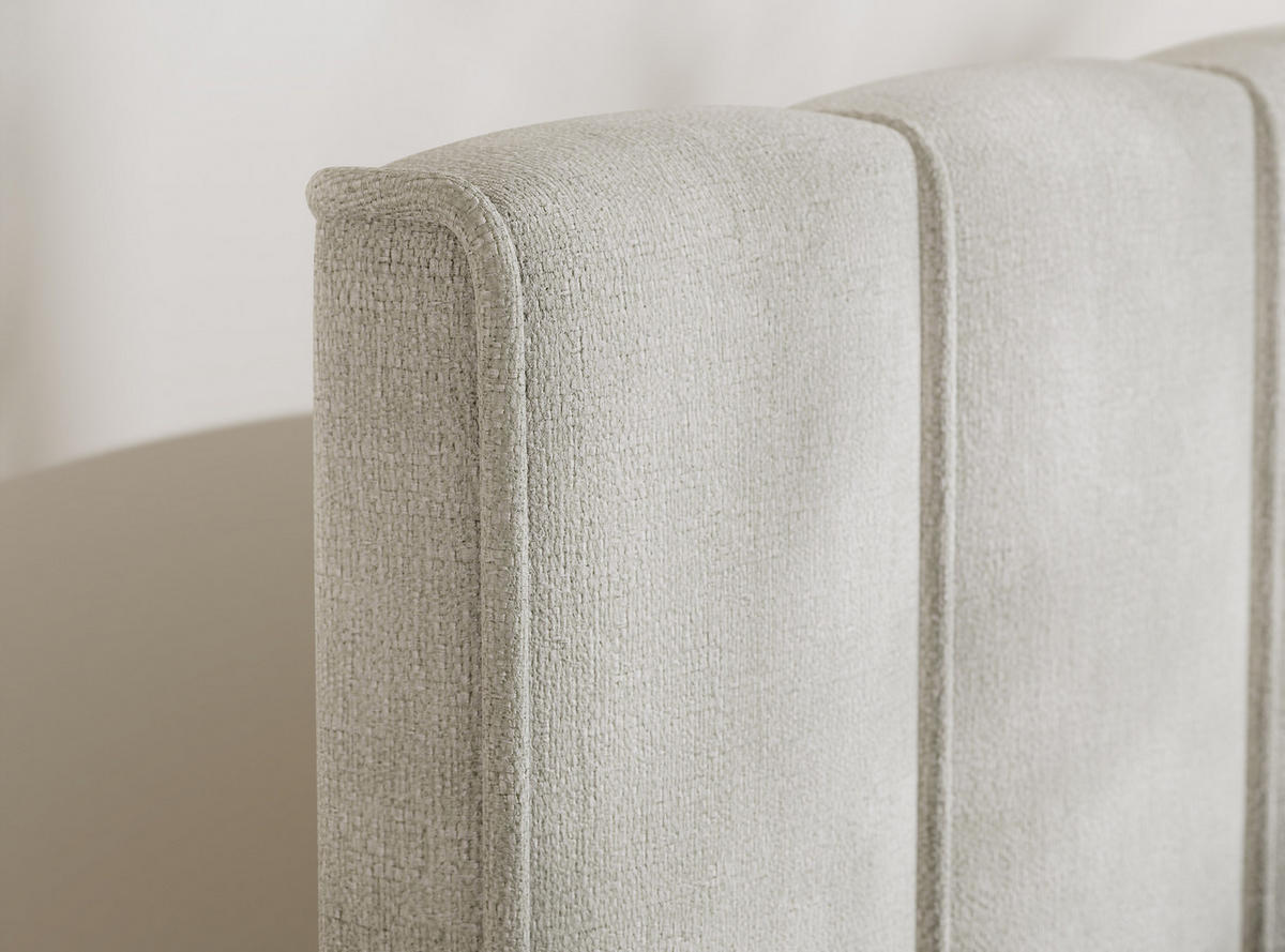 BOXBETT Moretti 140/200 cm, in Creme, Bettkasten, Matratze, Topper - Creme/Schwarz, Holz/Holzwerkstoff (140/200cm) - Maison de Reve