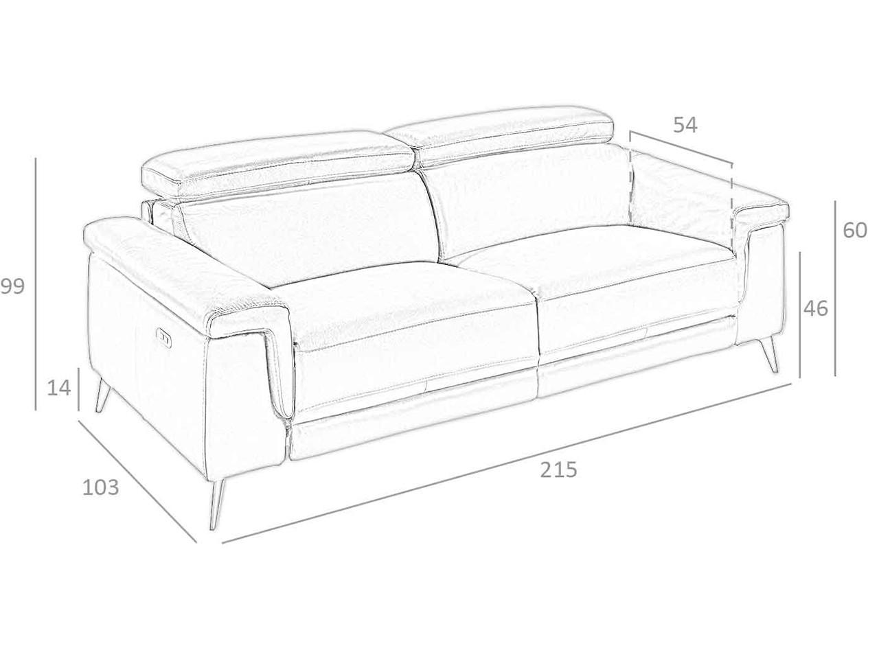 SOFA 3-SITZER Braun 215/103/99 cm - Braun, Leder (215/99/103cm) - ANGEL CERDA