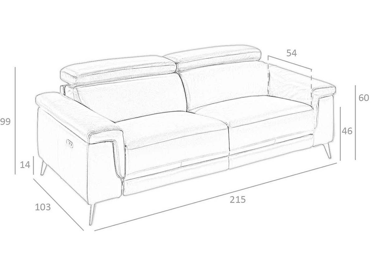 SOFA 3-SITZER Braun 215/103/99 cm - Braun, Leder (215/99/103cm) - ANGEL CERDA