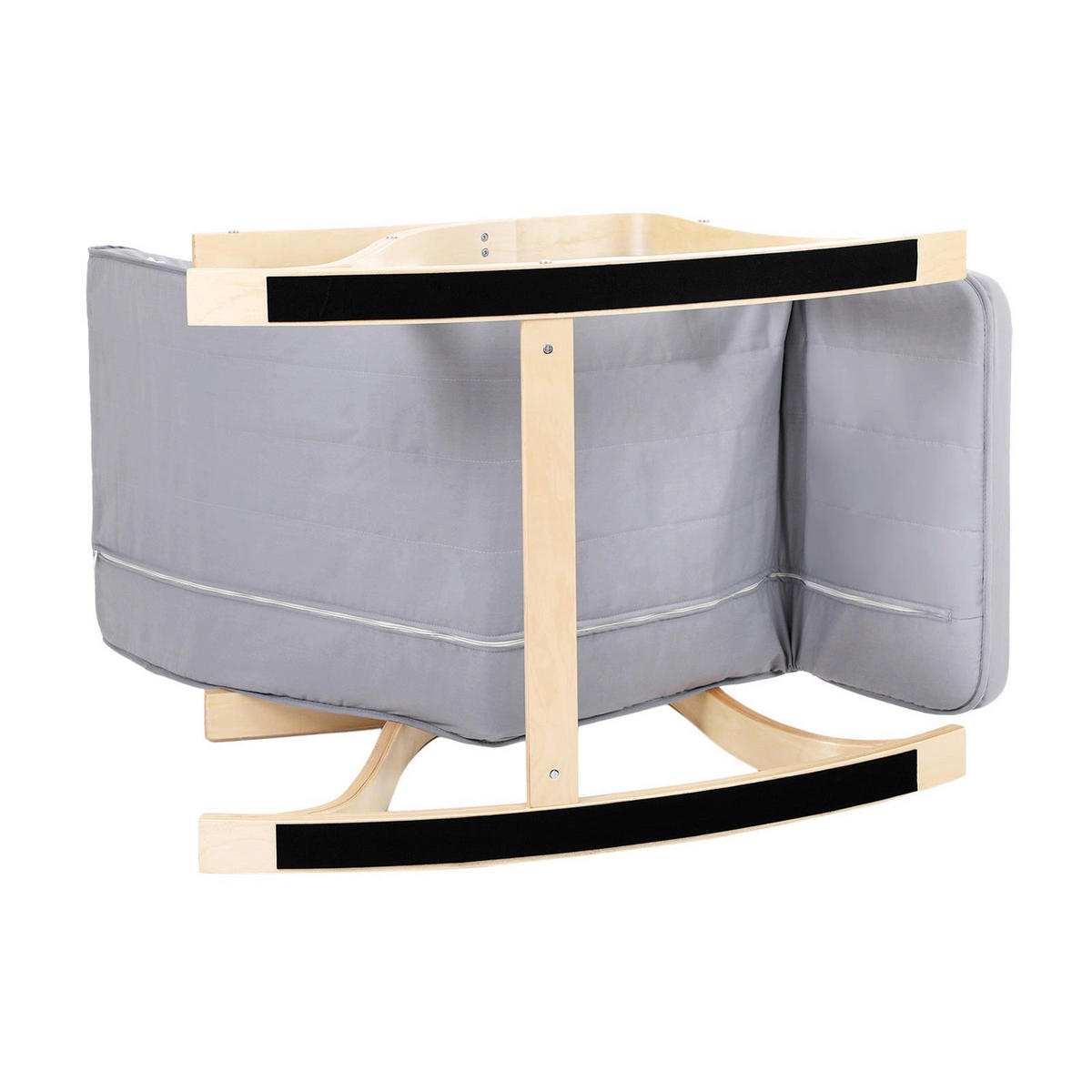 SCHAUKELSTUHL RELAXSTUHL - Grau, Holzwerkstoff (91/115/67cm) - Hansiro