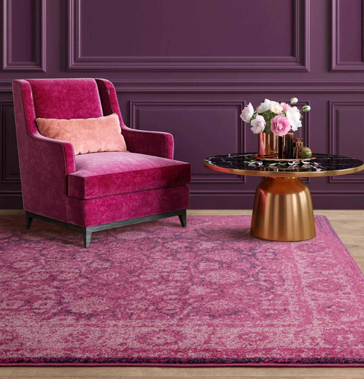 TEPPICH modern Flachgewebe LEGACY Rosa 160 x 230 cm - Pink, Textil (160/230cm) - Novatrend