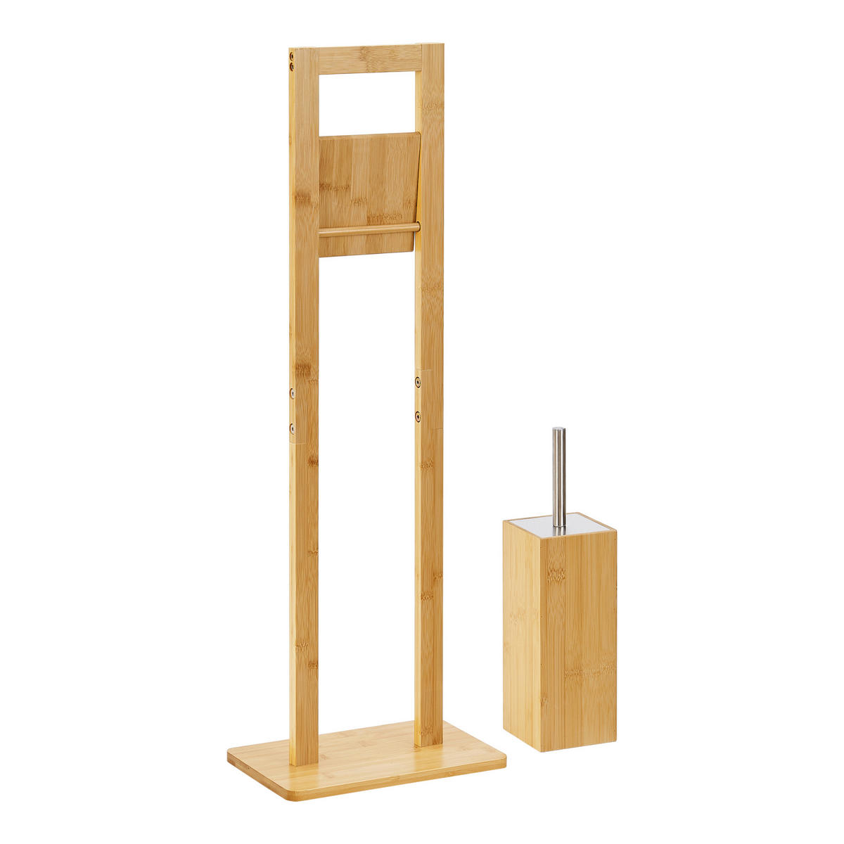 TOILETTENGARNITUR Västerås - Naturfarben, Holz (28/82.5/18cm) - [en.casa]