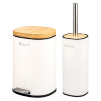 BADEZIMMER-SET FRAMURA 2tlg., weiß - Weiß, Metall (18.5/27.5/23cm) - eluno