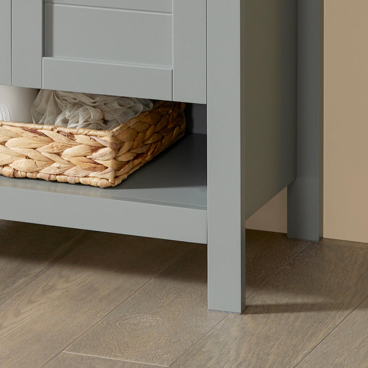 WASCHBECKENUNTERSCHRANK, Hellgrau, 60x60x30cm - Grau, Holzwerkstoff (60/60/30cm) - SoBuy