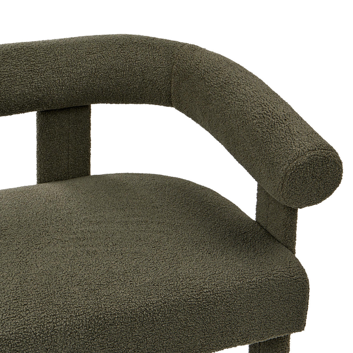 2-SITZER-SOFA Bouclé Dunkelgrün Ilbro - Grün, Textil (138/76/68cm) - Beliani