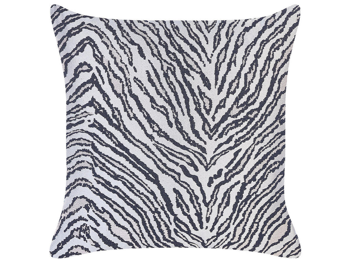 DEKOKISSEN 2er-Set Schwarz 45/45 cm Manetti - Schwarz, Textil (45/45cm) - Beliani