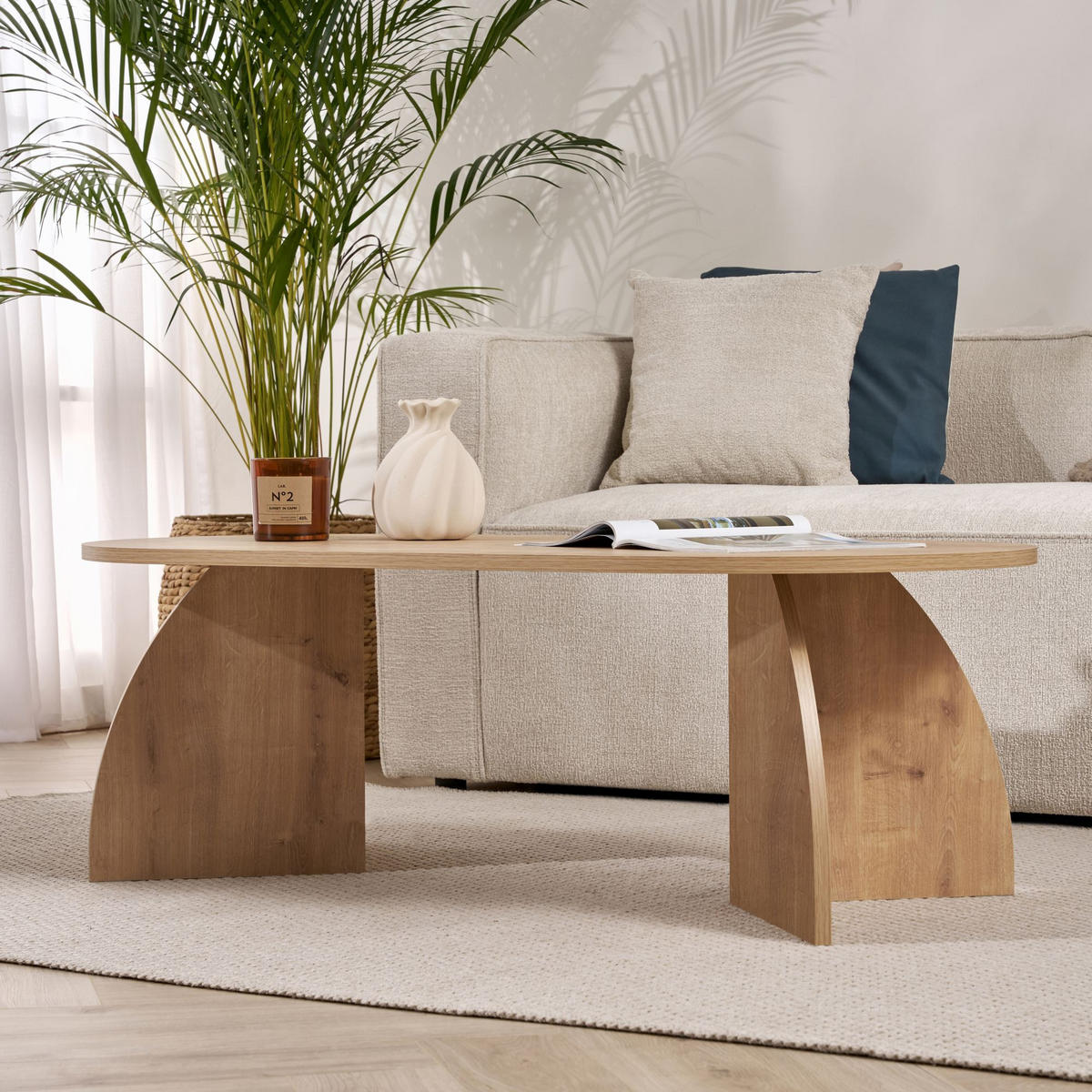 COUCHTISCH melina Braun - Braun, Holz (120/60/40cm) - Habitat Garten