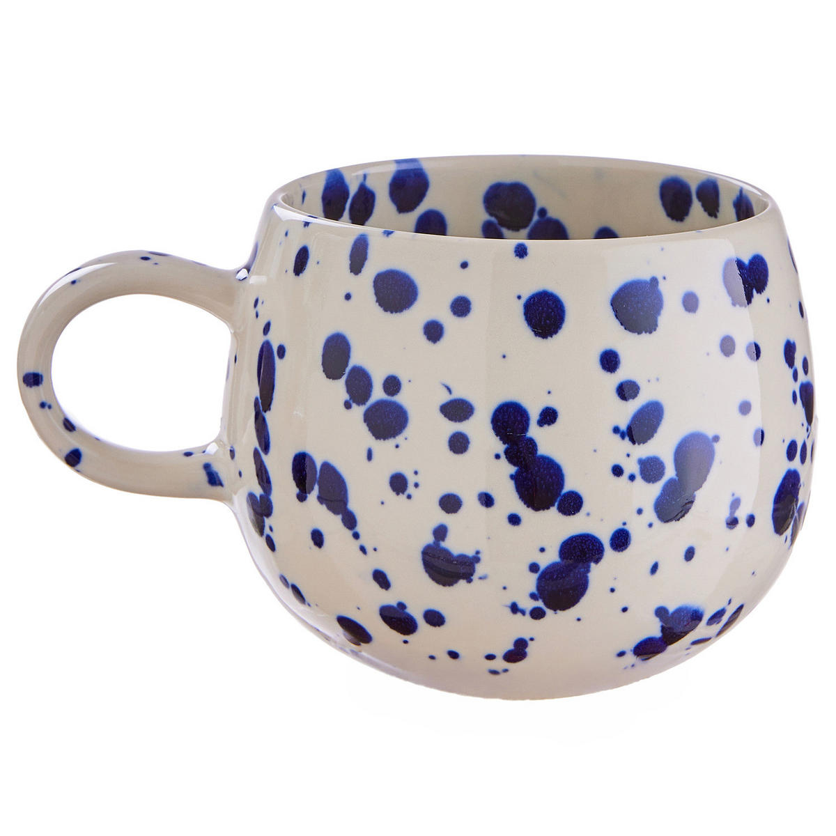 TASSE Boogy Splash bauchig 480 ml - Dunkelblau, Keramik (0.48L) - Butlers