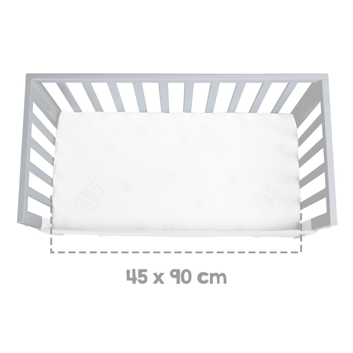 BEISTELLBETT 3in1 Set 90 x 45 cm - Taupe/Hellgrau, Holzwerkstoff (45/90cm) - Roba