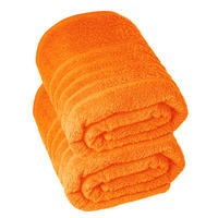 BADETUCH London Clementinen Orange 2er Set 100x150 - Orange, Textil (100/150cm) - Lashuma