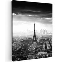 LEINWANDBILD Paris - Skyline - Eiffelturm - Stadt - Wolken 30x40 cm - Dunkelgrau, Textil (30/40cm) - MuchoWow