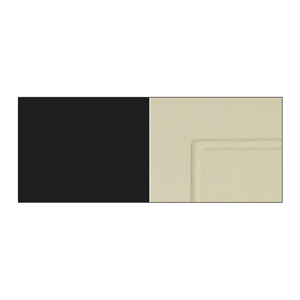 KÜCHENHÄNGESCHRANK Kvantum W4/50 Vanille Matt / Schwarz Matt 50 / 32,5 / 96cm - Creme/Schwarz, Holz/Holzwerkstoff (50/96/32.5cm) - Feldmann-Wohnen
