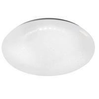 LED DECKENLEUCHTE Glas Weiß Sternenhimmel - Weiß, Glas (25/25/12cm)