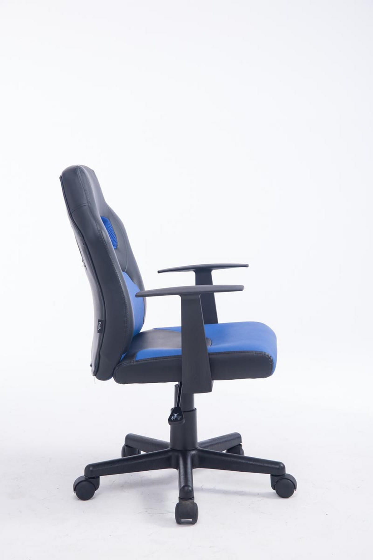 BÜROSTUHL Funny, Kunstleder Schwarz/Blau - Blau, Kunststoff/Textil (56/93/59cm) - TPFLiving
