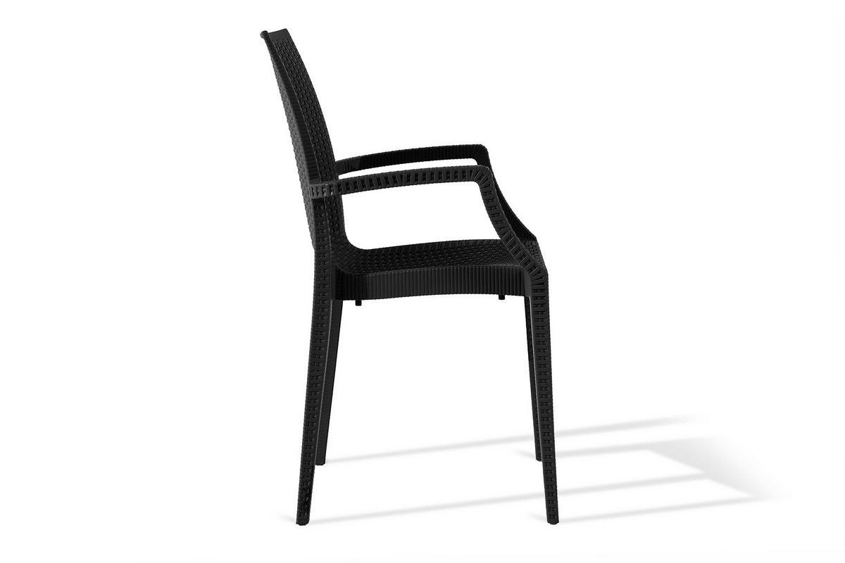 GARTENMÖBEL-SET LEOPSI, ETULI 5-tlg, Anthrazit - Anthrazit, Kunststoff - KONSIMO®