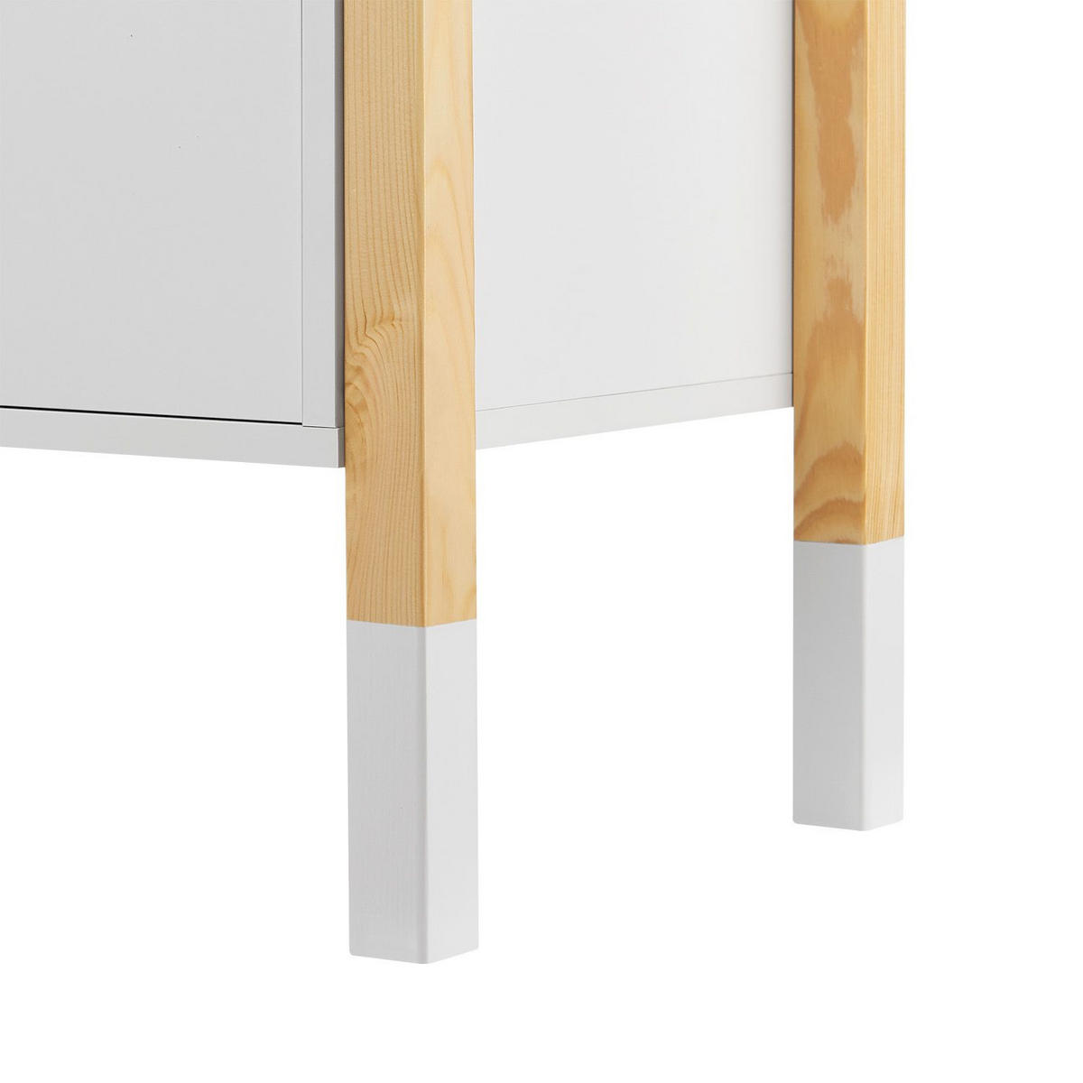 NACHTTISCH Enny mit 2 Schubladen Kinder - Weiß, Holz (30/55/46cm) - Juskys