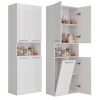 SKRIŇA do kúpeľne - biela, kompozitné drevo (60/174/30cm) - RAUMHIRSCH FURNITURE