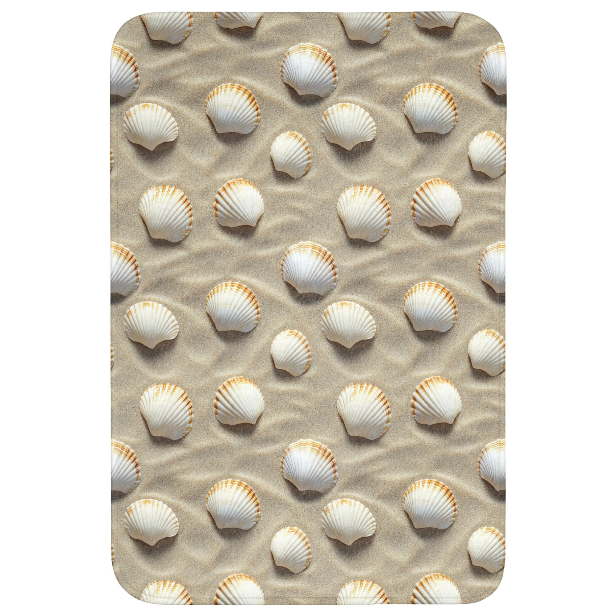 TEPIH ZA KUPAONICU Školjke 60x90 cm - boje pijeska, tekstil/plastika (60/90cm) - OnlyWow