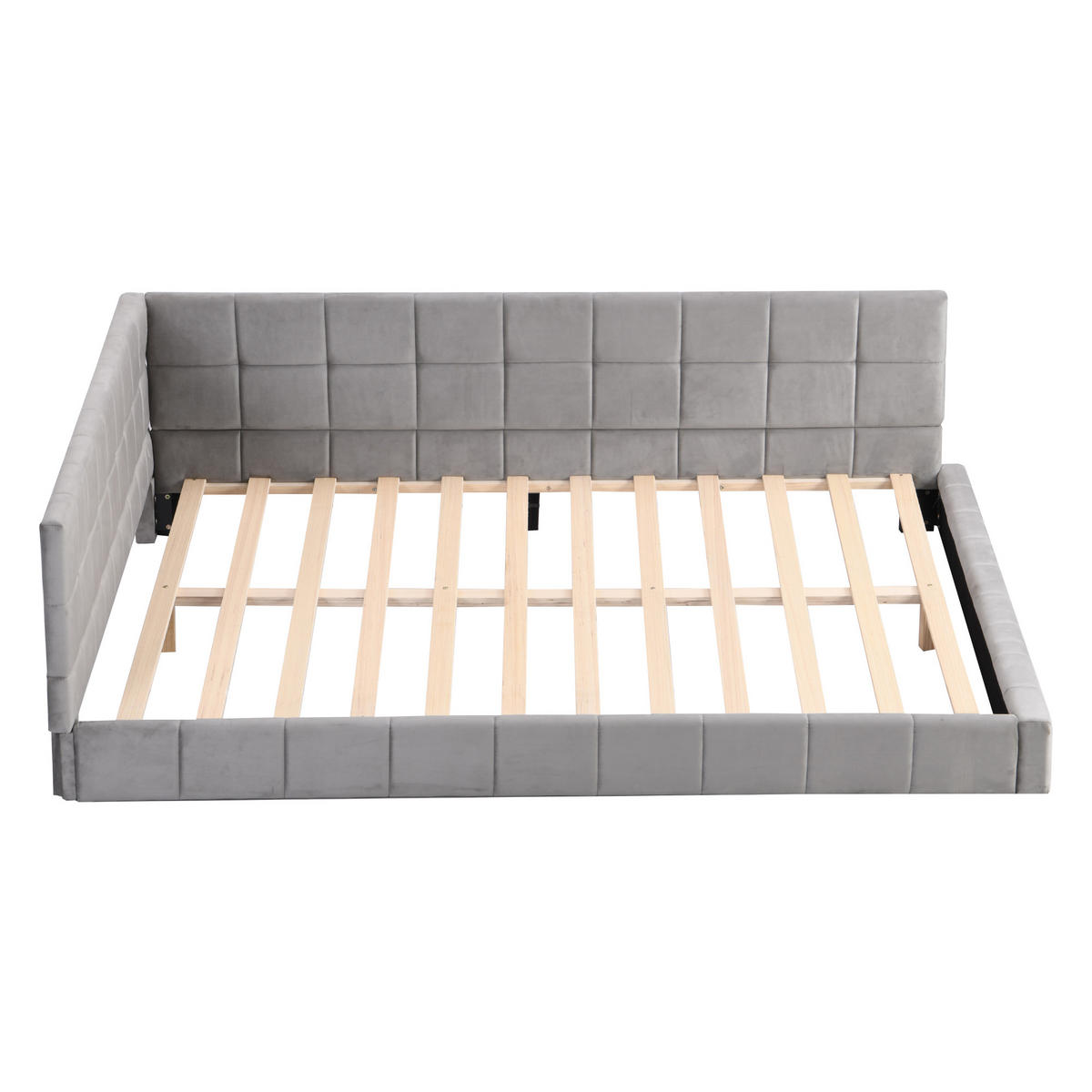 POLSTERBETT 140/200 cm DE-01739, in Grau - Grau, Metall (140/200cm) - ComfortXL