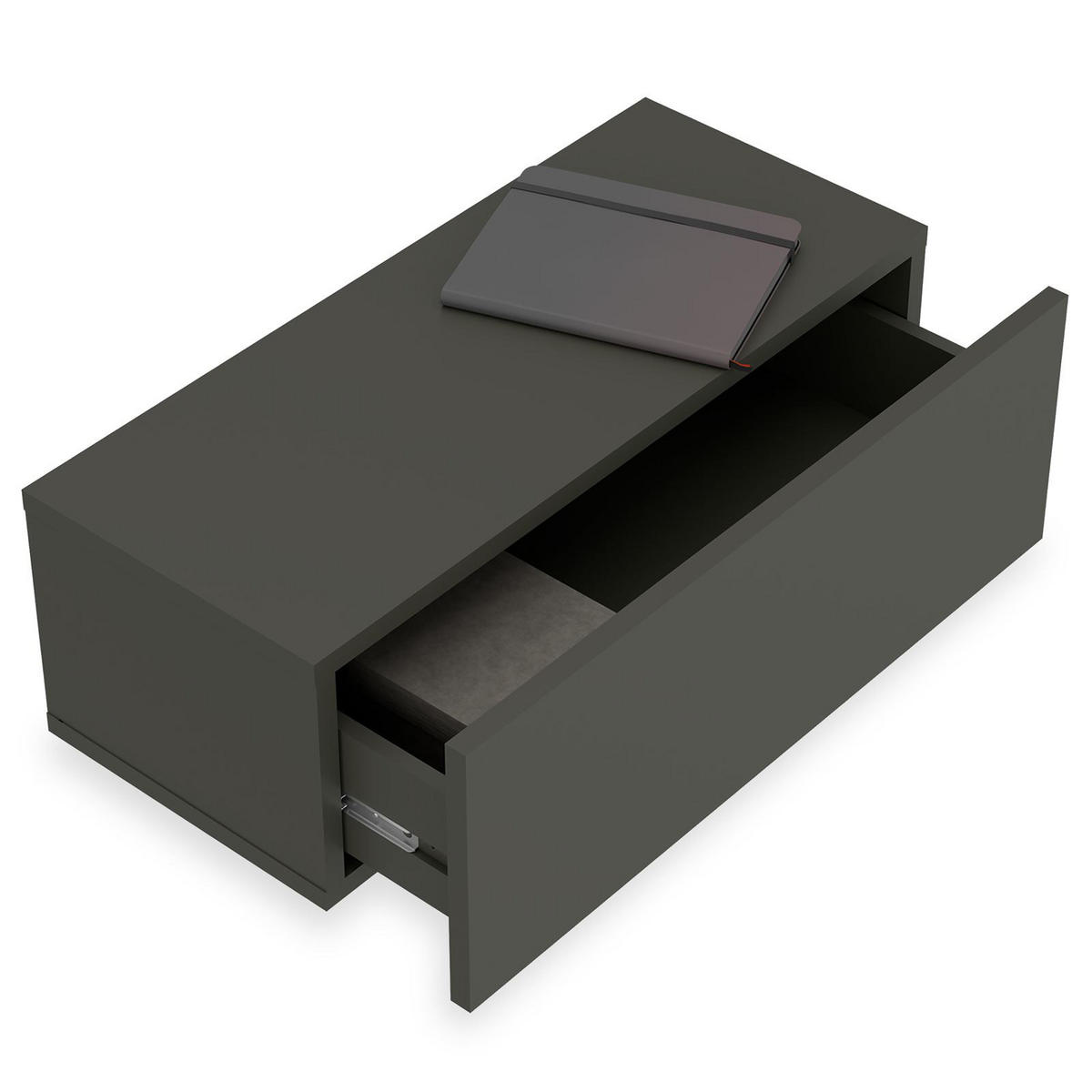 HÄNGENDER NACHTTISCH NANI grau - Grau, Holzwerkstoff (60/21/27cm) - IDIMEX