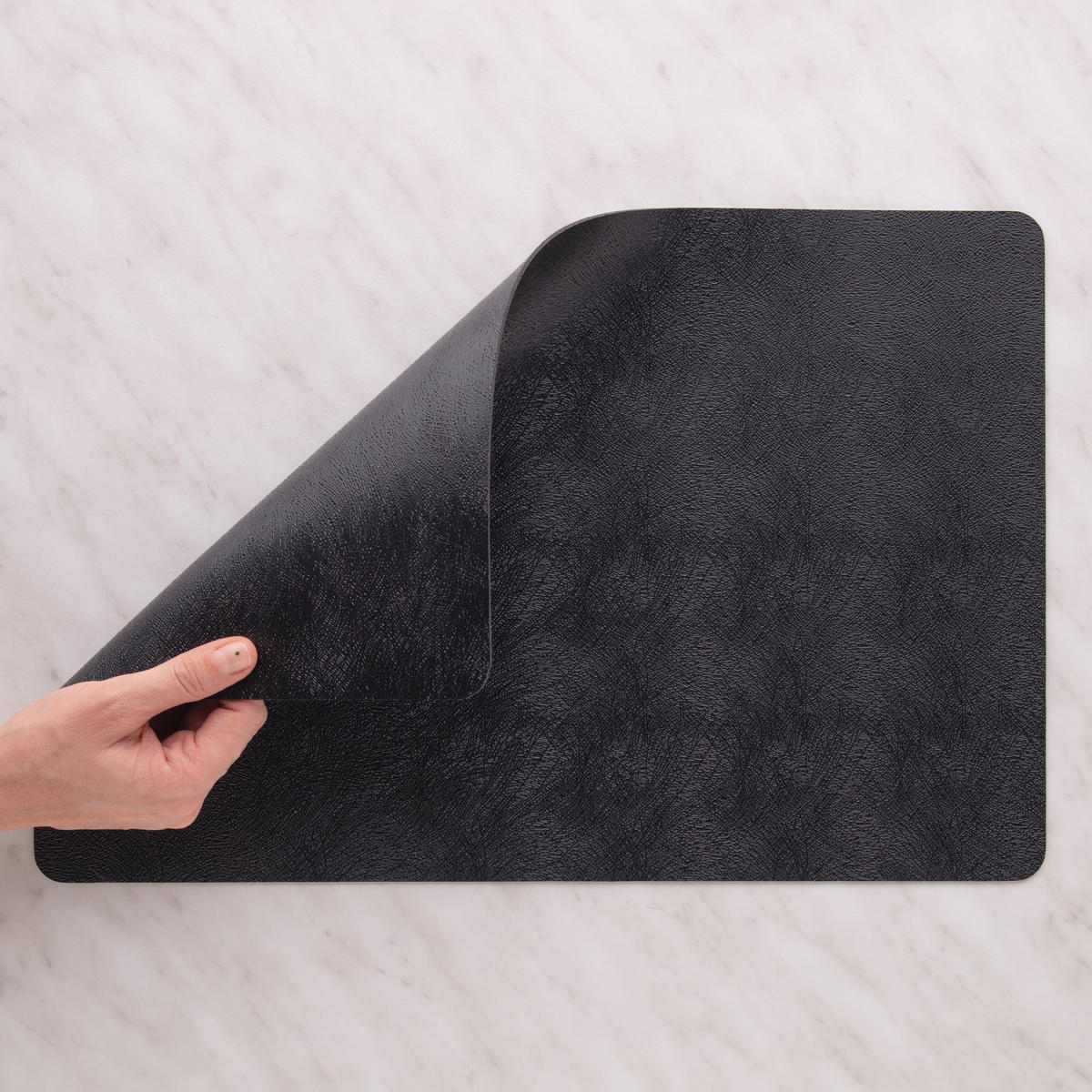 DEKORATIVES TISCHSET Bowena - Schwarz, Kunststoff (30/45/1cm) - home&you