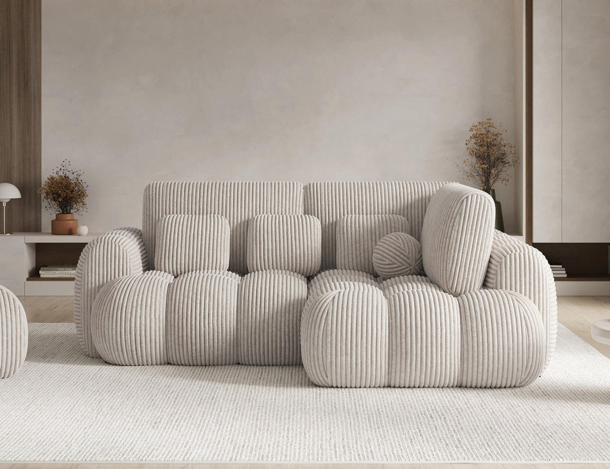 ECKSOFA COZION L-Form mit Schlaffunktion & Bettkasten – Modernes 3-Sitzer Sofa, HR-Kaltschaum, Wellenfederung, 267 × 165 cm - Schwarz/Weiß, Kunststoff (267/165cm) - Wohnideebilder