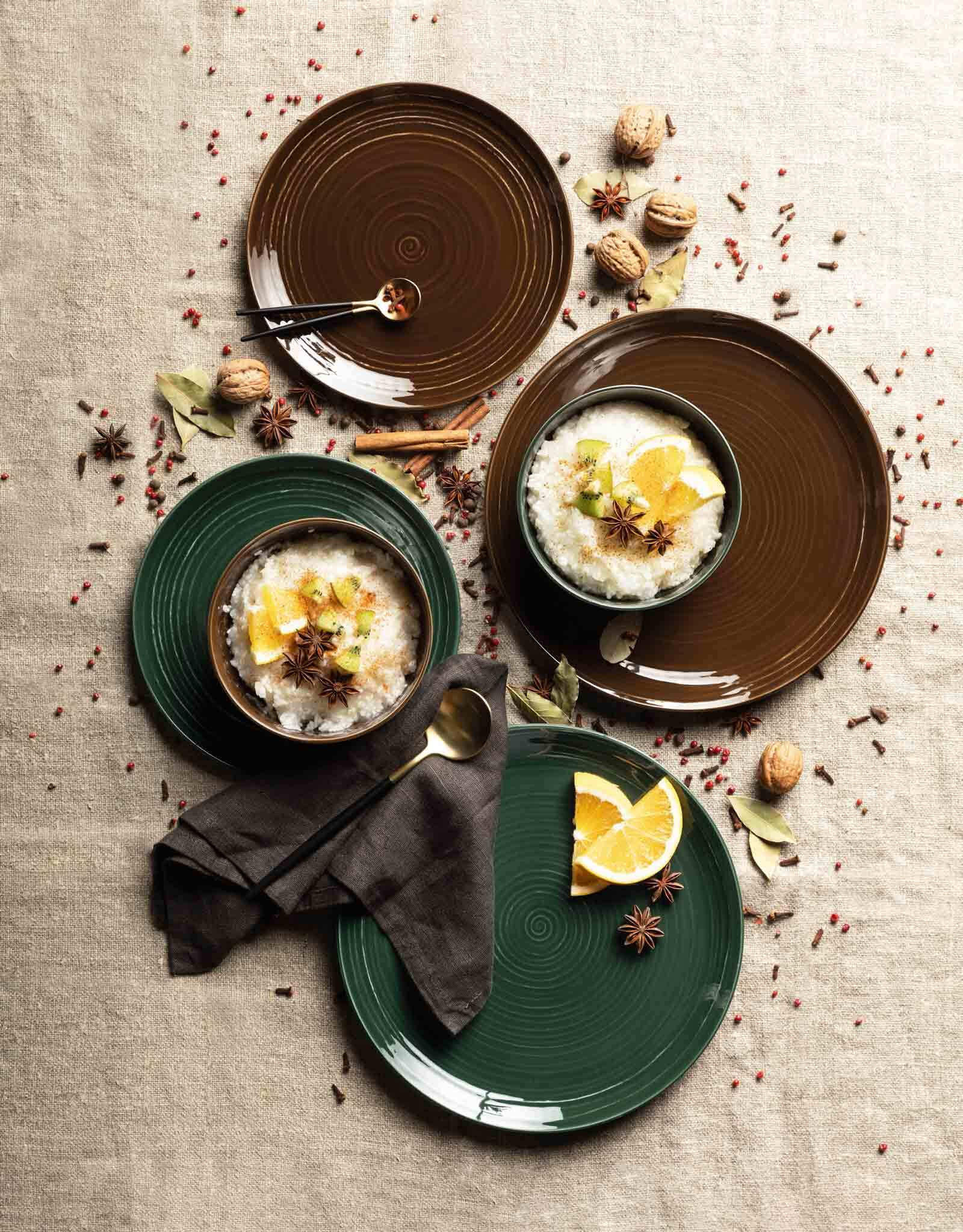 PIZZATELLER Terra Moosgrün ø 31,5 cm 6er Set - Dunkelgrün, Keramik (31.5cm) - Seltmann Weiden