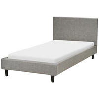 POLSTERBETT 90/200cm Hellgrau Fitou - Hellgrau, Textil (90/200cm) - Beliani
