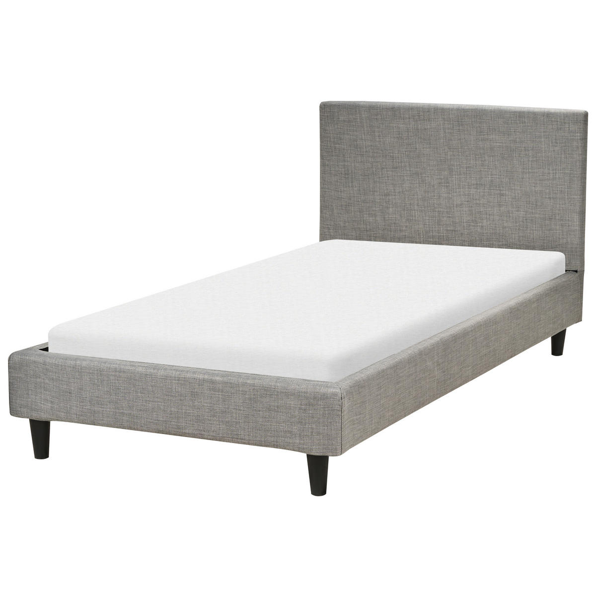 POLSTERBETT 90/200cm Hellgrau Fitou - Hellgrau, Textil (90/200cm) - Beliani