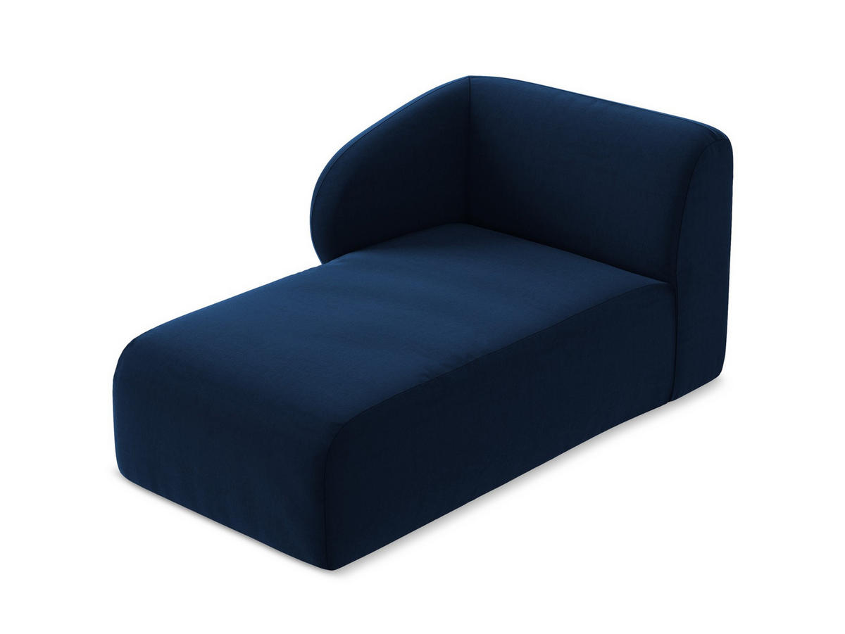 SOFAELEMENT Links Samt Stoff Blau - Türkis/Schwarz, Holzwerkstoff/Kunststoff (91/75/166cm) - Makamii