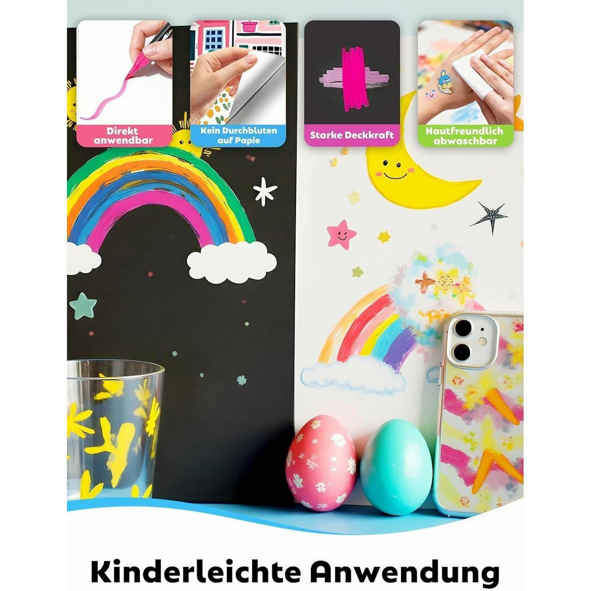 ACRYLSTIFTE Set 30 Farben Doppelspitze - Multicolor, Kunststoff (1/1/17.5cm)