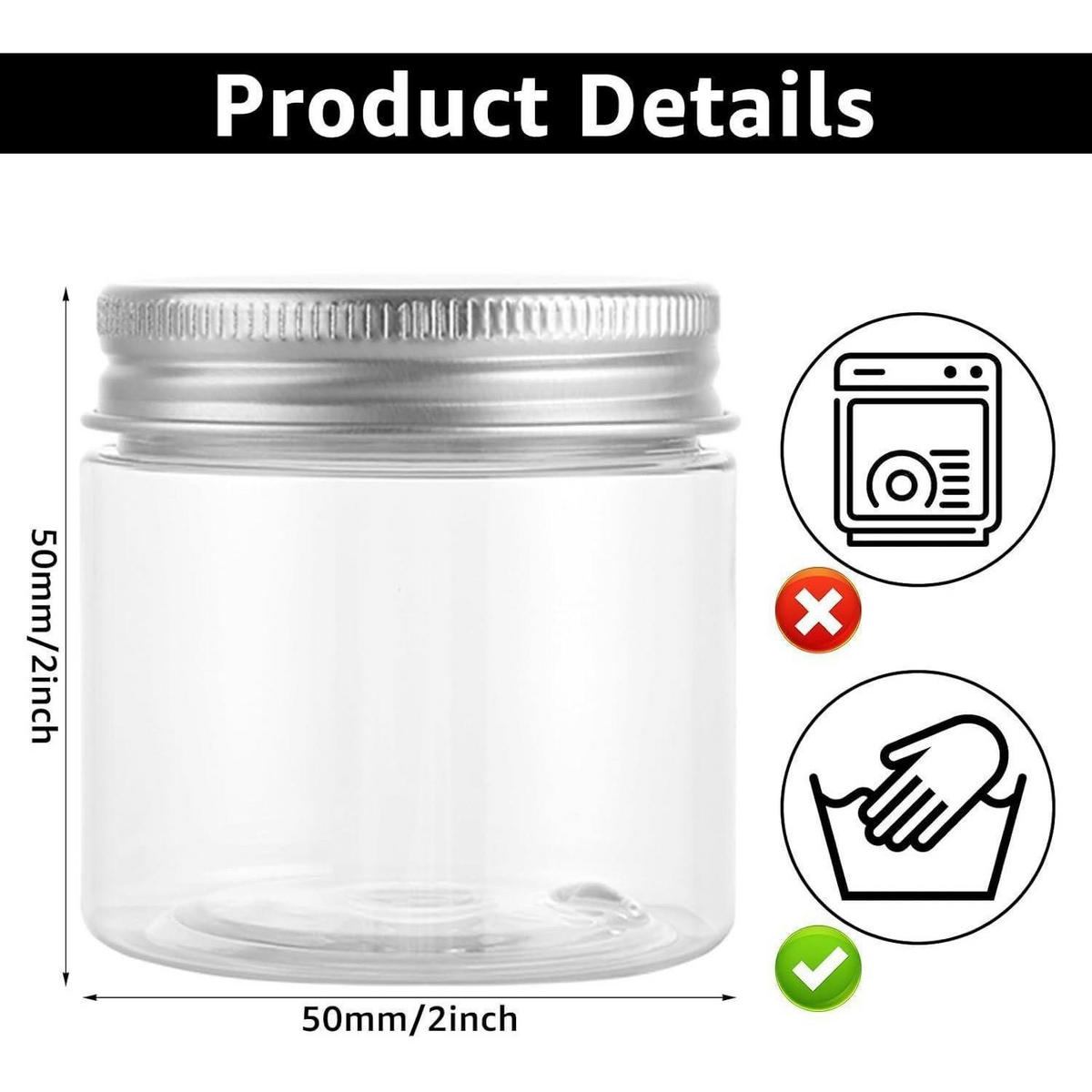 VORRATSDOSEN-SET 16-teilig 60ml transparent - Transparent, Kunststoff (5/5/5cm)