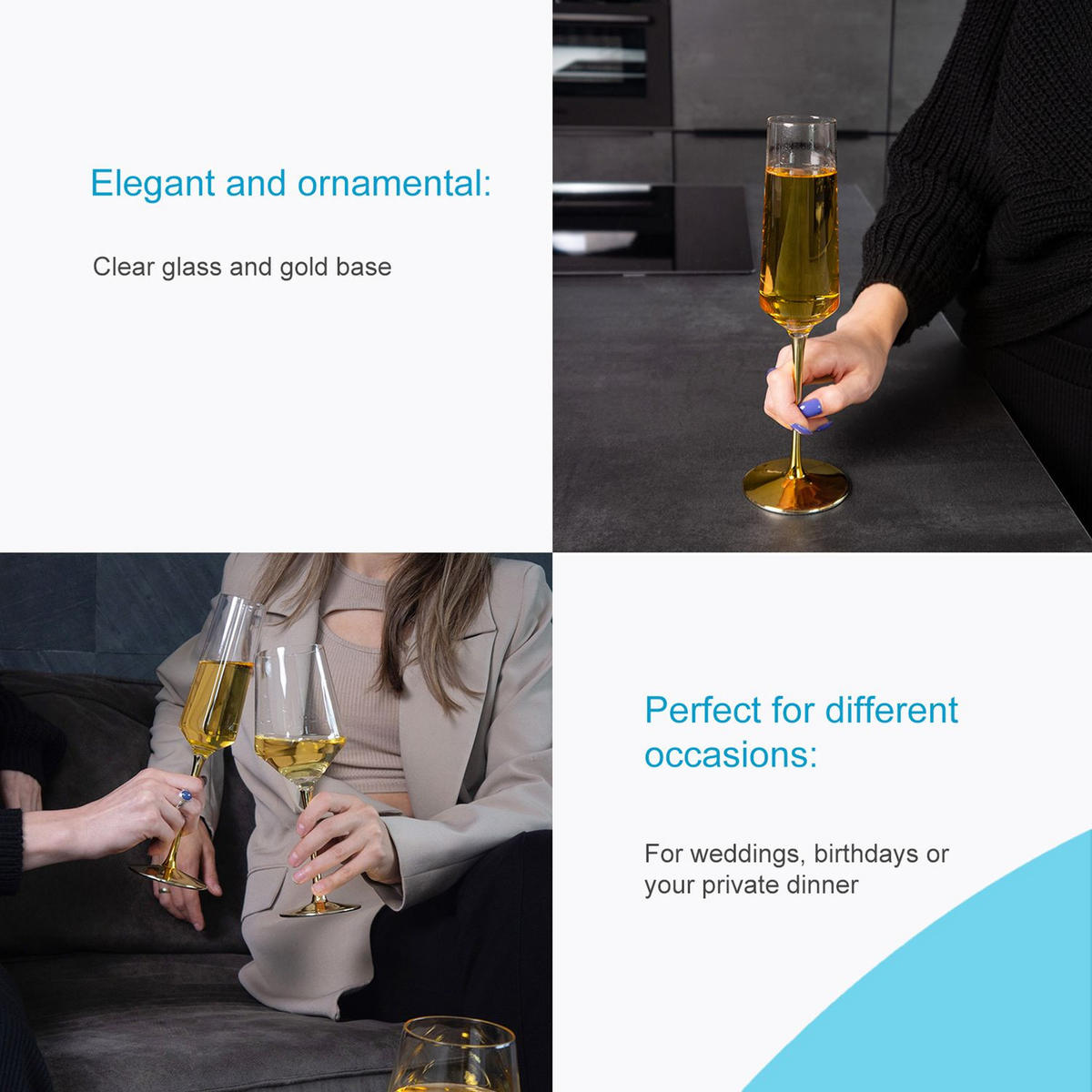 SEKTGLAS 200 ml - Transparent, Glas (0.2L) - Intirilife