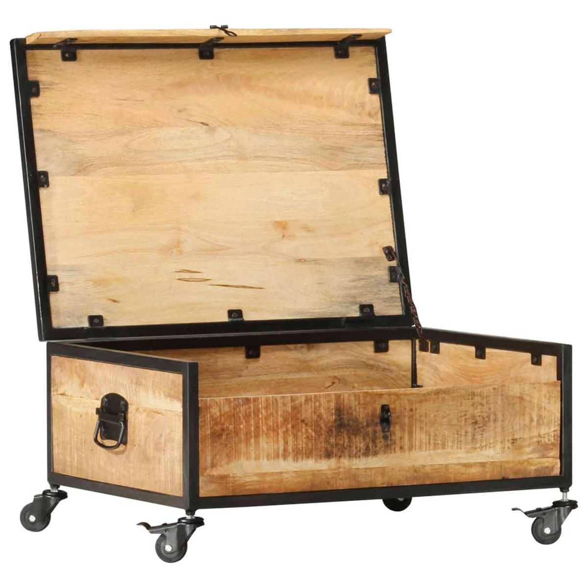 COUCHTISCH 70x50x33 cm Massivholz Mango - Braun, Holz (70/70/33cm) - furnicato