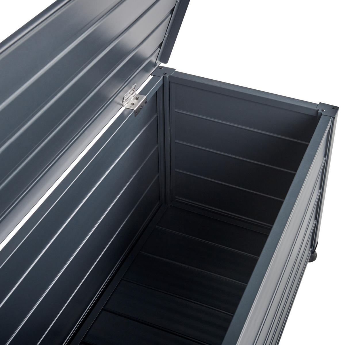 AUFBEWAHRUNGSBOX Grau Campalto - Grau, Metall (113/52/50cm) - Beliani
