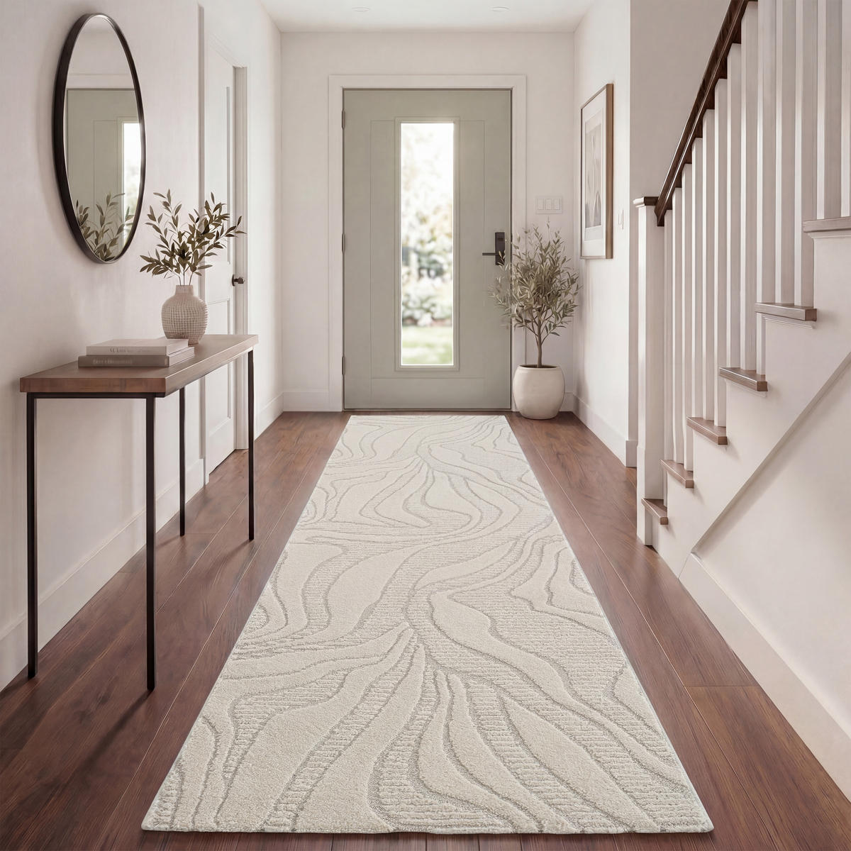 KURZFLORTEPPICH 80/250 cm Aura 702 - Creme, Textil (80/250cm) - Paco Home