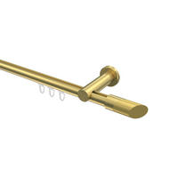 GARDINENSTANGE INNENLAUF Platon Verano 160 cm, 1-läufig, 20 mm Ø Messing-Optik - Messingfarben/Goldfarben, Metall (160cm) - INTERDECO
