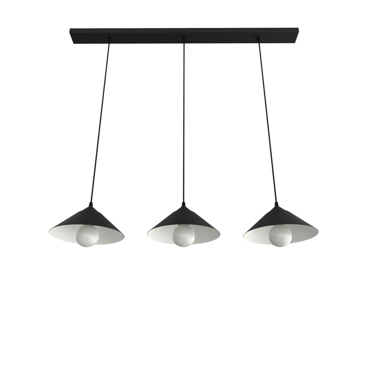 HÄNGELEUCHTE - Schwarz, Metall (25/100/120cm) - Lumicom